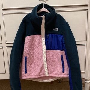 The North Face Kids' Pink and Navy Puffer Jacket